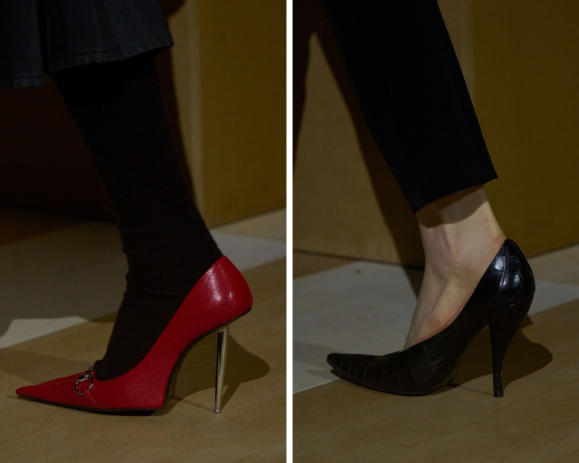 Schoenen op de lente/zomer 2027-runway van Gucci