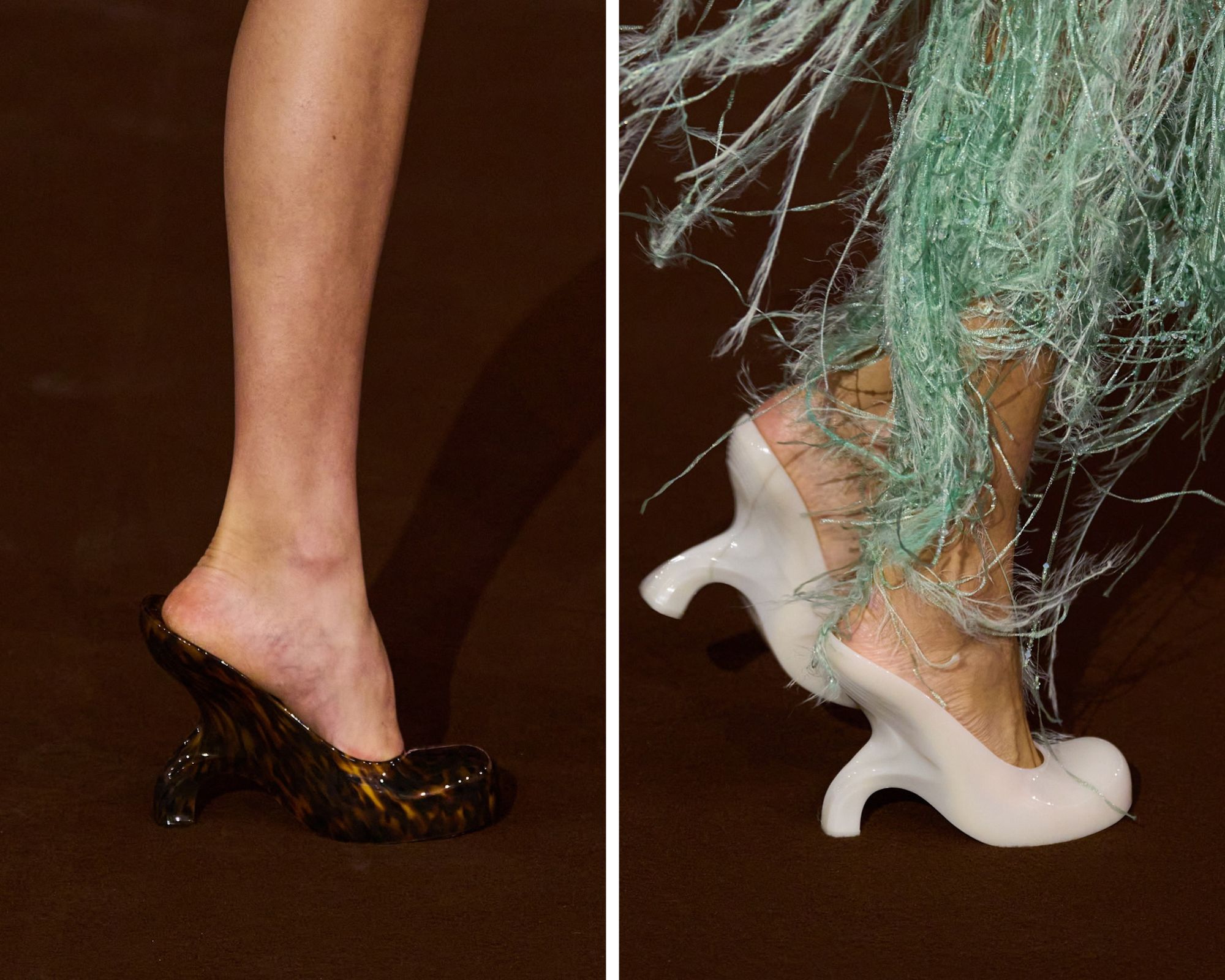 Schoenen op de lente/zomer 2027-runway van Mugler
