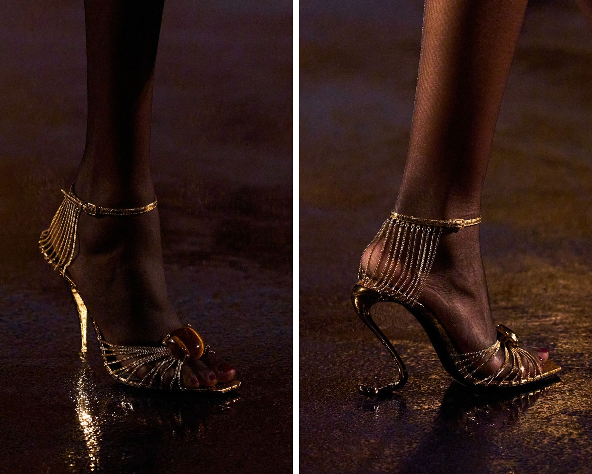 Schoenen op de lente/zomer 2027-runway van Saint Laurent