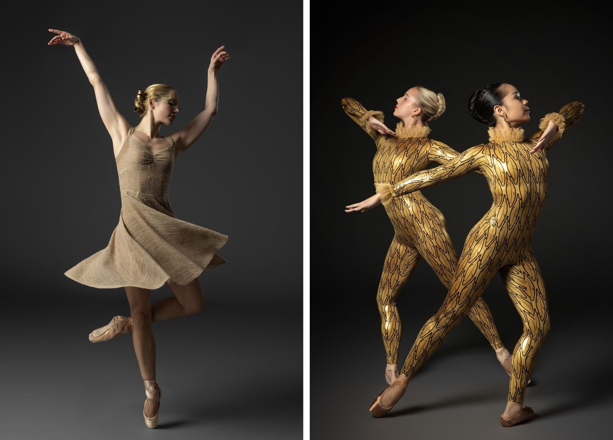 Kostuums ontworpen door Viktor & Rolf voor 'Auspicy', een nieuw ballet van Alysa Pires voor het herfstseizoen van het New York City Ballet